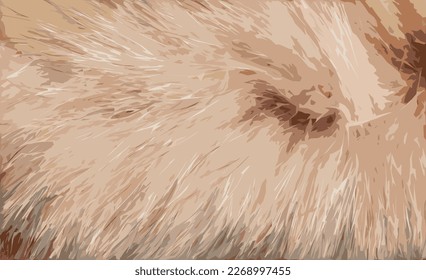 Realistic vector illustration close-up of real silver fox fur. Good background.
