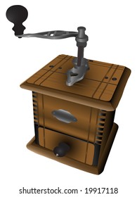 Realistic vector illustration of coffee mill