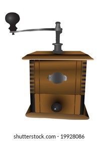 Realistic vector illustration of coffee mill