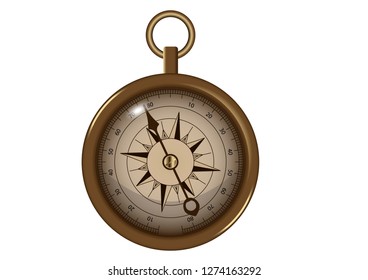realistic vector illustration of compass