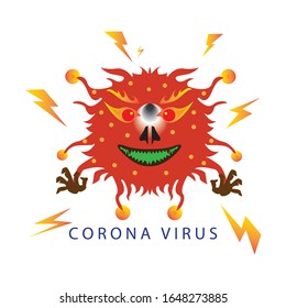 Realistic vector illustration of a coronavirus unit
