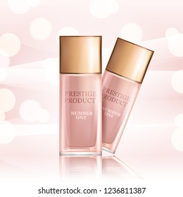 Realistic vector illustration, cosmetic bottles.