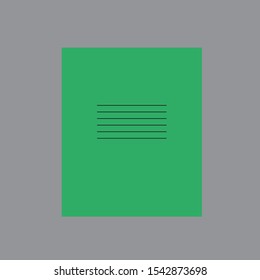 Realistic vector illustration of cover sheet of paper isolated on a gray background. Vector illustration.