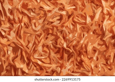 Realistic vector illustration of dried carrot background. Organic Dehydrated Carrots. Sublimated carrot pieces. Air-dried vegetables, dehydrated carrot slices, flakes, granules. Carrot background.
