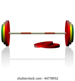 Realistic vector illustration dumbbell - vector