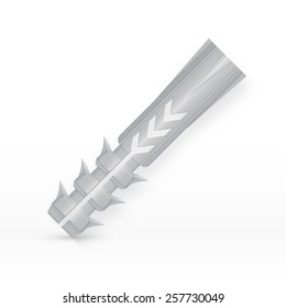 Realistic vector illustration of expand nail or dowel fastener
