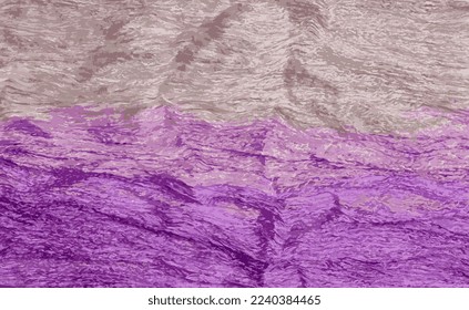 Realistic vector illustration of a fabric with a gradient in lilac pink and white colors. Background from fabrics. Textile texture.
