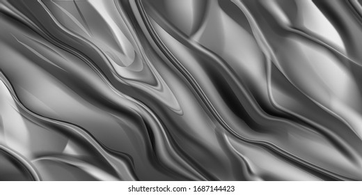 Realistic vector illustration foil silver, crumpled metal texture background.