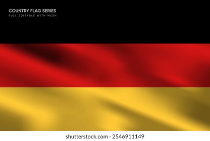 Realistic vector illustration of Germany flag, EPS10