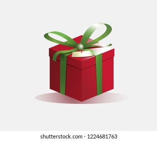 Realistic vector illustration of gift box. Christmas present, surprise, birthday. Holiday concept. Vector illustration can be used for topics like shopping, celebration, sale