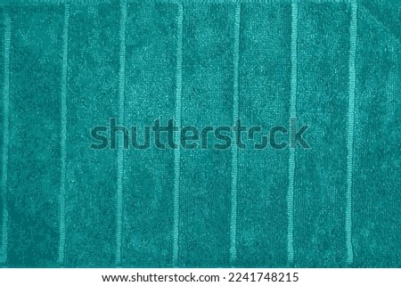 Realistic vector illustration of green microfiber cotton towel texture. Close-up of light natural cotton texture pattern for background
 Imagine de stoc © 