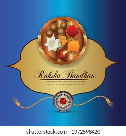 Realistic vector illustration of happy rakhi the festival of india with vector illustration