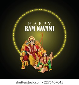 Realistische Vektorgrafik glücklicher ram navami