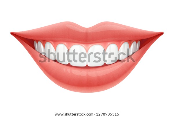 Realistic Vector Illustration Human Smile Stock Vector (Royalty Free ...