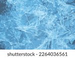 Realistic vector illustration of an ice surface of the river. Texture of ice shards. Winter background.
