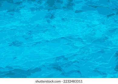 Realistic vector illustration of an ice surface of the river. Texture of ice shards. Winter background.
