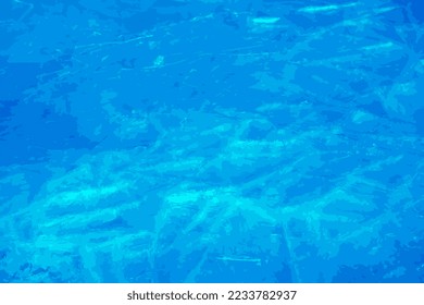 Ilustración vectorial realista de una superficie de hielo del río. Textura de los arbustos de hielo. Fondo de invierno.

