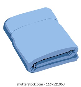 realistic vector illustration isolated blue towel