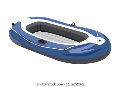 realistic vector illustration isolated inflatable boat no background