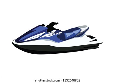 realistic vector illustration isolated personal watercraft no background
