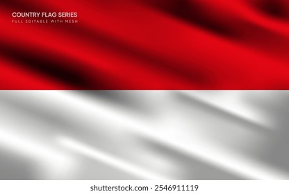 Realistic vector illustration of Poland flag, EPS10