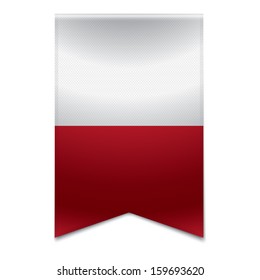 Realistic vector illustration of a ribbon banner with the maltese flag. Could be used for travel or tourism purpose to the country malta in europe.