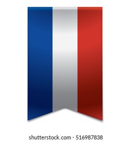 Realistic vector illustration of a ribbon banner with the paraguayan flag. Could be used for travel or tourism purpose to Paraguay.