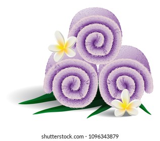 Realistic vector illustration of rolled towels