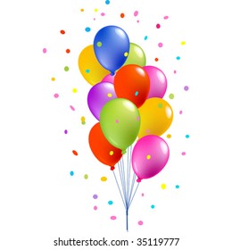 Ilustración vectorial realista de un globo brillante