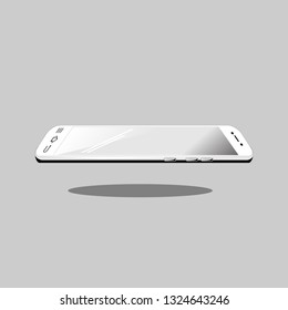 realistic vector illustration of smartphone. isolated gray
