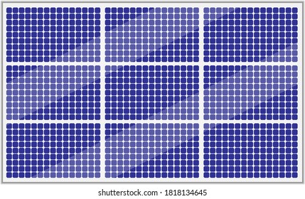 realistic vector illustration of a solar panel (for use in advertising and industry) that produces solar clean energy