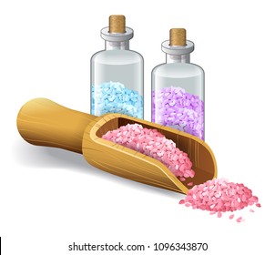 Realistic vector illustration of spa salts