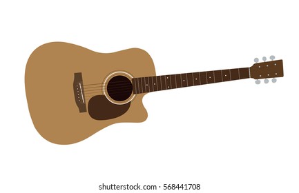 Realistic vector illustration Spanish guitar - vector