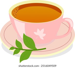 Realistic vector illustration of tea drink