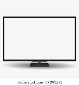 Realistic Vector Illustration Tv Blank Screen Stock Vector (Royalty ...