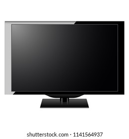 Realistic vector illustration of a TV set on a white background.
