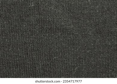 Realistic vector illustration of wool fabric texture and background, abstract black fabric background.
