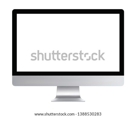 Realistic vector imac style monitor 