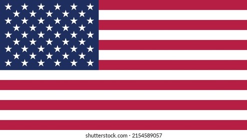 Realistic vector image of American flag, USA isolated flag.