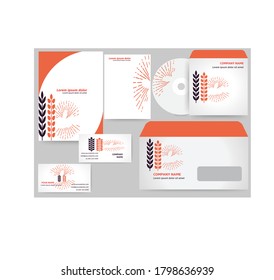 Realistic vector image branding business identity. Corporate identity templates vector image set. CD business card brochure flyer set vectorial work