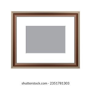 Realistic vector image frame template. Isolated on white background.