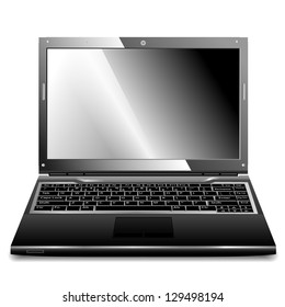 realistic vector laptop isolated on white