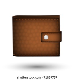 Realistic vector leather wallet