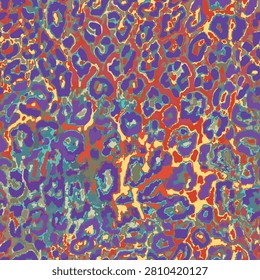 Realistic Vector, Leopard, Jaguars Dots Animal Skin Seamless Pattern New Style, Elegant Shapes, Realistic Texture, Hand Drawn dot shapes, wild life, all over print with neon and muted colors, fashion.