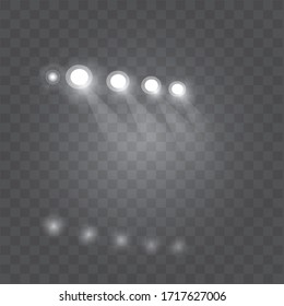 Realistic vector light effect on a transparent background.