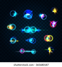 Realistic vector light effect with on transparent background.