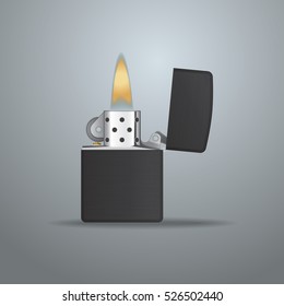 Realistic vector lighter. File is in eps10 format.