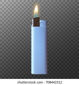 Realistic vector lighter. Mockup for design. 3d vector icon