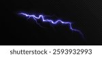 Realistic vector lightning, thunderstorm, stormy weather, electric discharge. Vector illustration