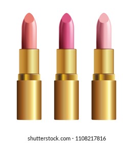 realistic vector lipstick